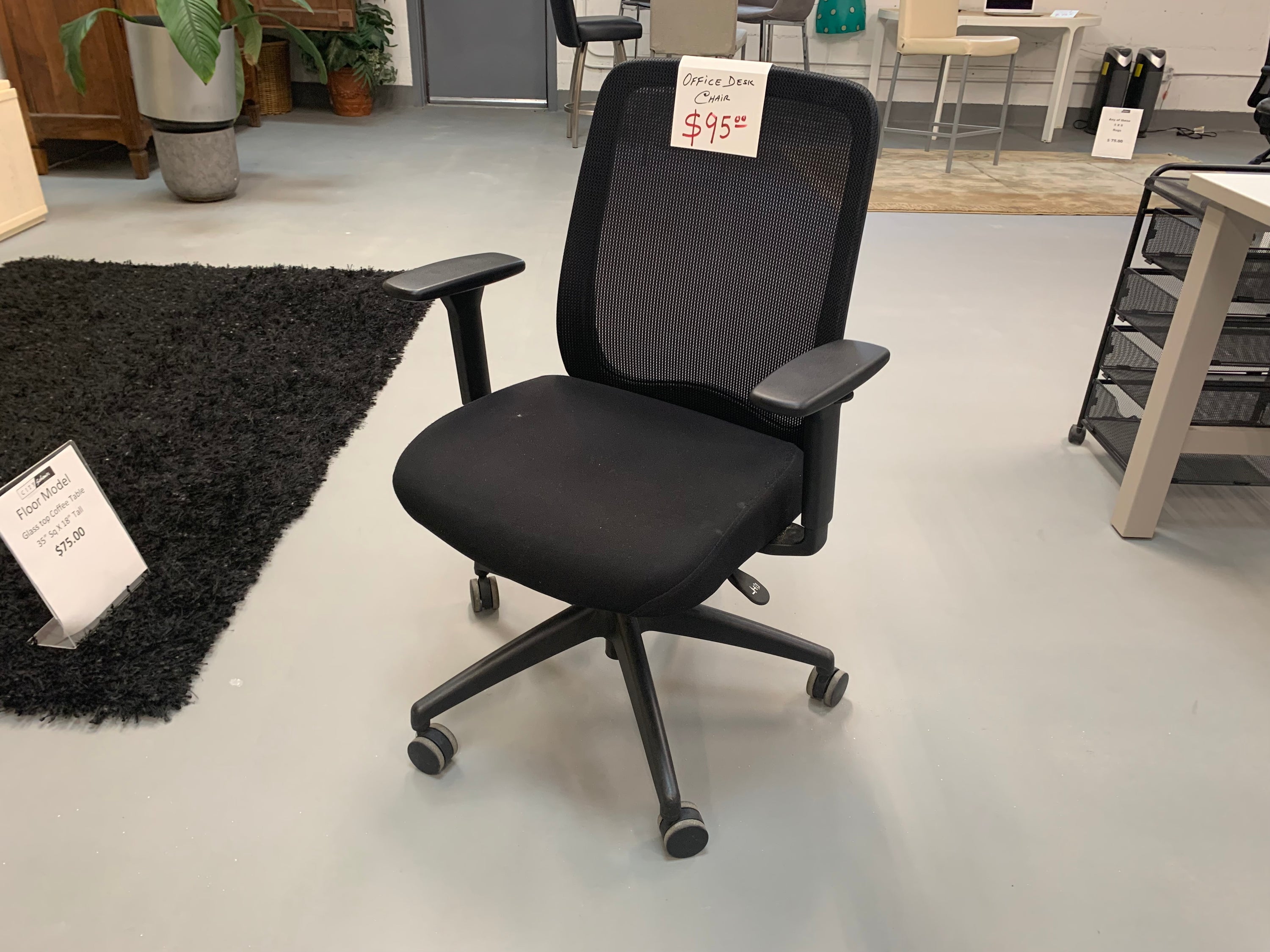 Fabric Office Chair with Mesh Back